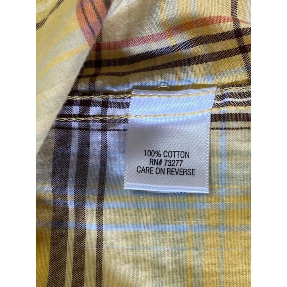 Urban Pipeline Plaid Shirt Yellow‎ Button Up Short Sleeve NWT XL Boys